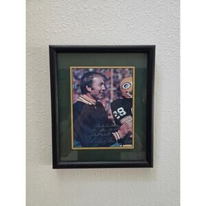 Bart Starr Signed Photo 15.5x13" Framed Green Bay Packers Coach Autograph No COA